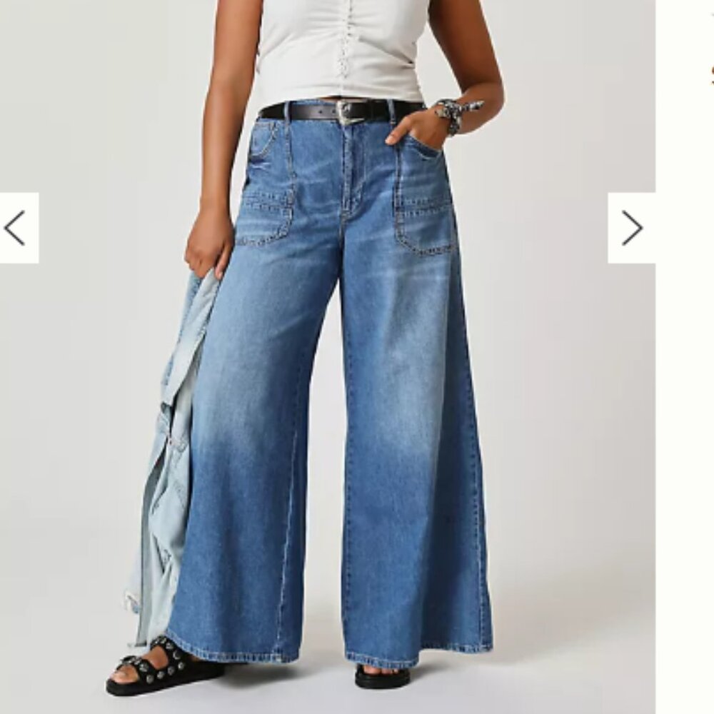 Pilcro The Jane High-Rise Wide-Leg Jeans